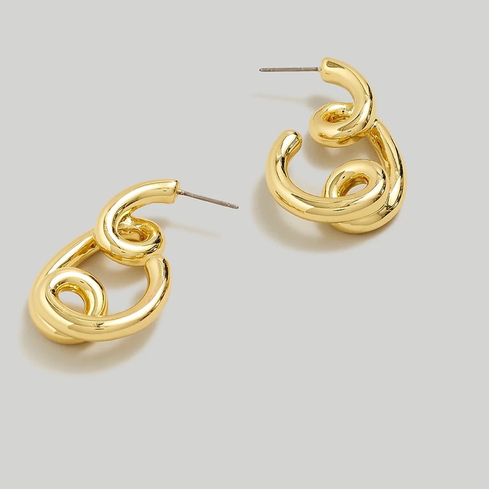 Madewell Looped Tube Large Hoop Earrings. New